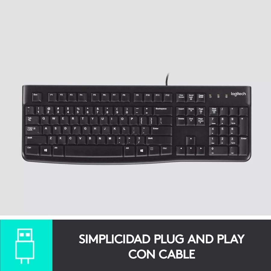 Teclado Usb Logitech (K120) Negro