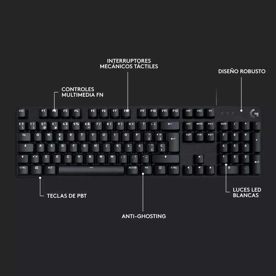 Teclado Usb Mecánico Logitech TKL (G413 -SE) Negro