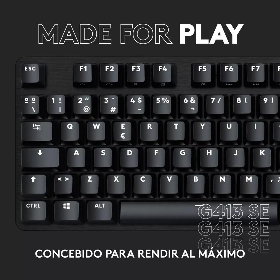 Teclado Usb Mecánico Logitech TKL (G413 -SE) Negro