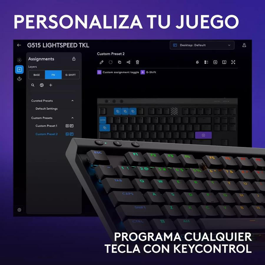Teclado Gamer Logitech G515 Lightspeed Tkl Wireless