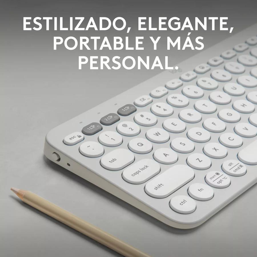 Teclado Multidispositivo Logitech Pebble Keys 2 K380S Blanco