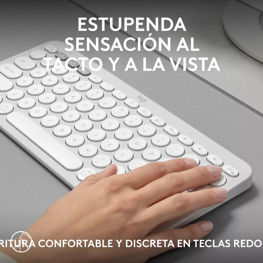 Teclado Multidispositivo Logitech Pebble Keys 2 K380S Blanco