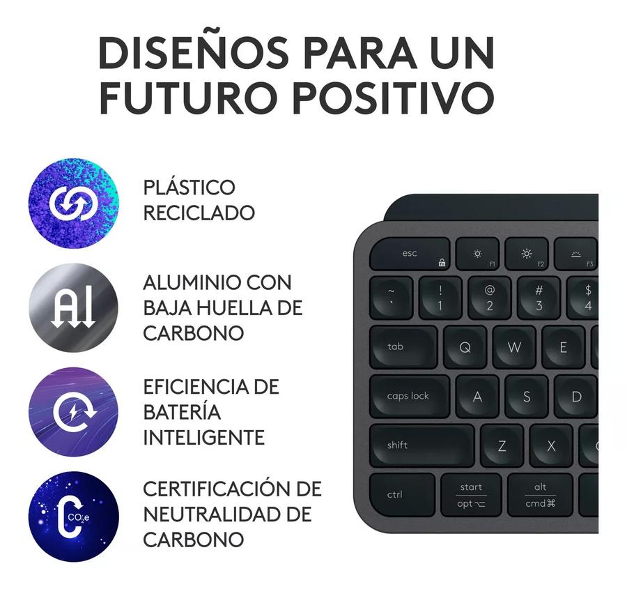 Teclado Recargable / Usuarios Avanzados Logitech Mx Keys S