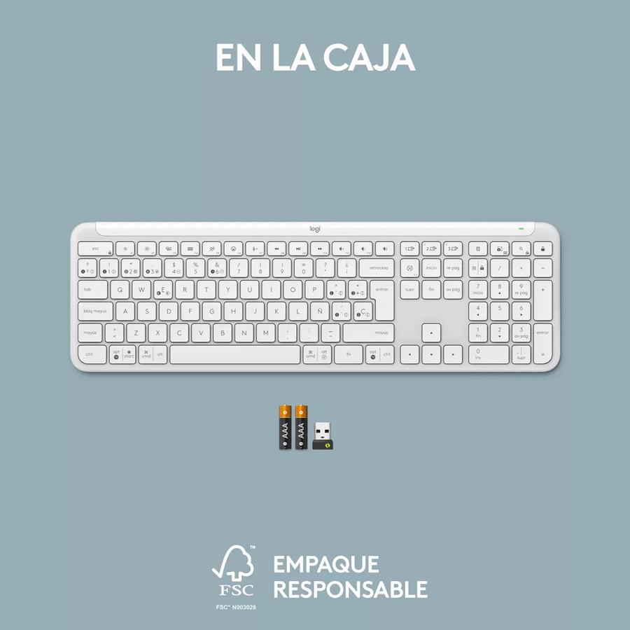 Teclado Bluetooth Logitech Signature Slim K950, Bolt, Blanco