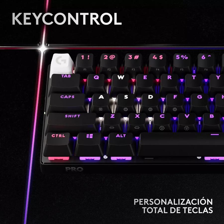 Teclado Gamer Logitech Pro X 60, Inalámbrico Lightspeed Negro