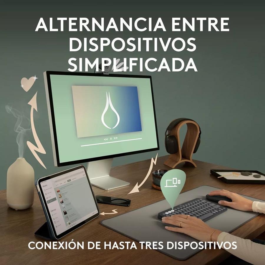 Teclado Multidispositivo Logitech Pebble Keys 2 K380S