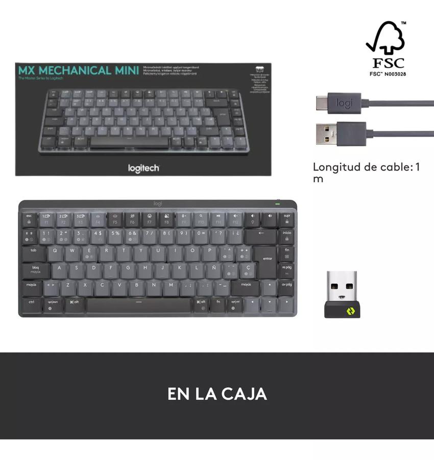 Teclado Recargable Avanzado Logitech Mx Mechanical Mini