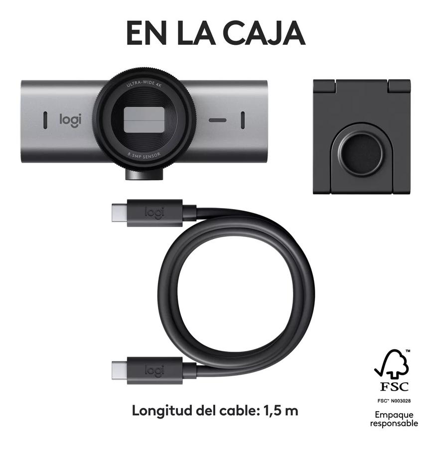 Cámara Web Logitech Mx Brio Ultra Hd 4K Streaming