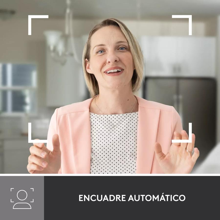 Cámara Web Full Hd 1080P, Rightlight 4, Logitech Brio 500 Rosado