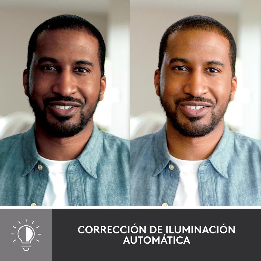 Webcam Full Hd 1080P, Rightlight 4, Logitech Brio 500 Negro