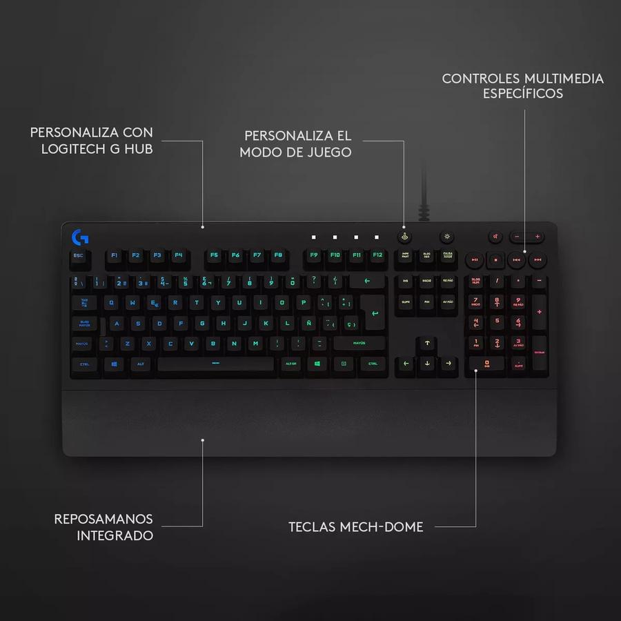 Teclado Gamer Logitech G213 RGB Prodigy Gaming Ingles