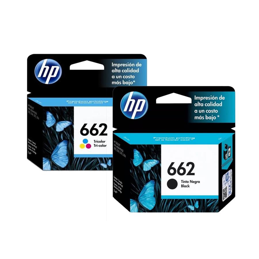 Combo Cartuchos De Tinta HP 662 Negro Y Tricolor 2515