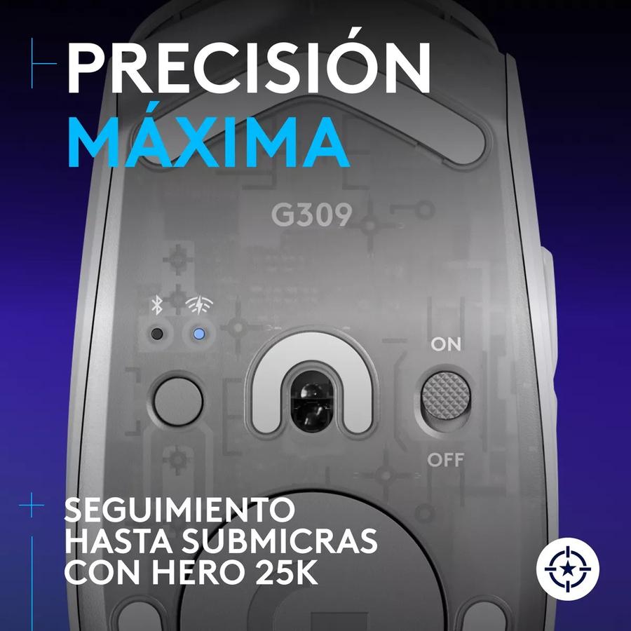 Mouse Gamer G309 Lightspeed - Blanco - Lat-272