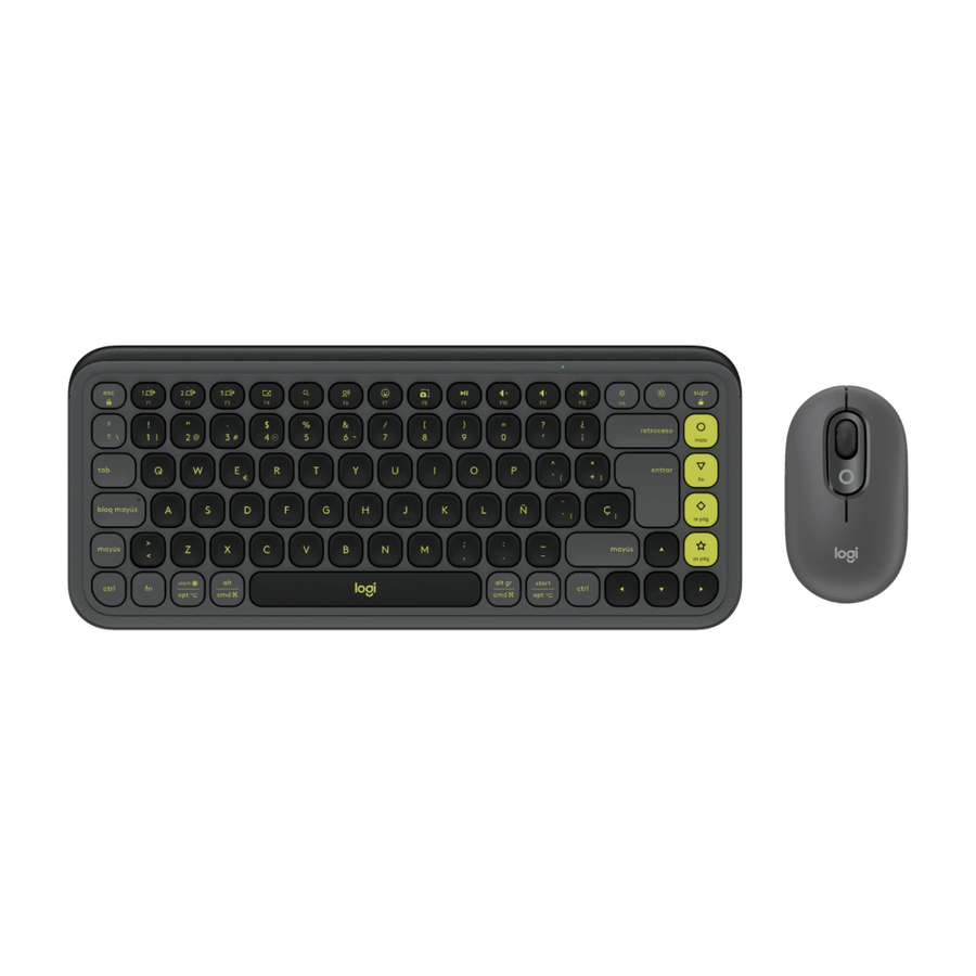 Combo Teclado Y Mouse Bluetooth Logitech Pop Icon Grafito Esp Lat