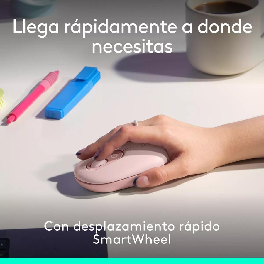Combo Teclado Y Mouse Bluetooth Logitech Pop Icon Rosa Esp Lat