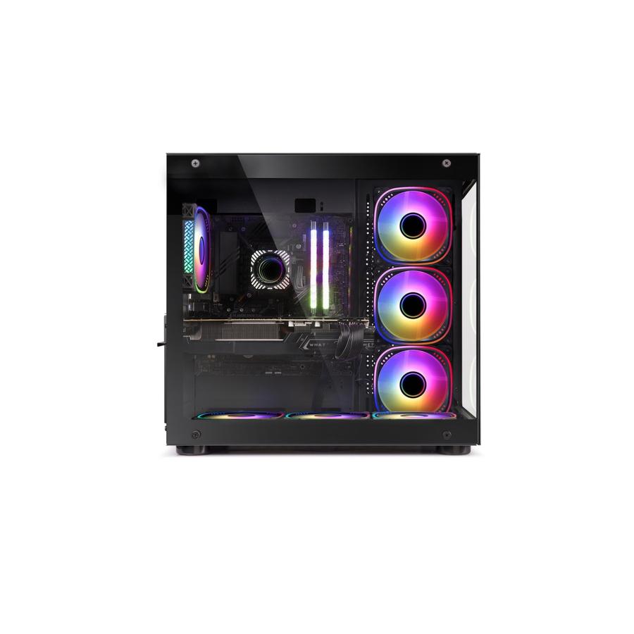 Gabinete Sentey (GS-8200) Lateral Acrilico Negro X7 Fan Argb