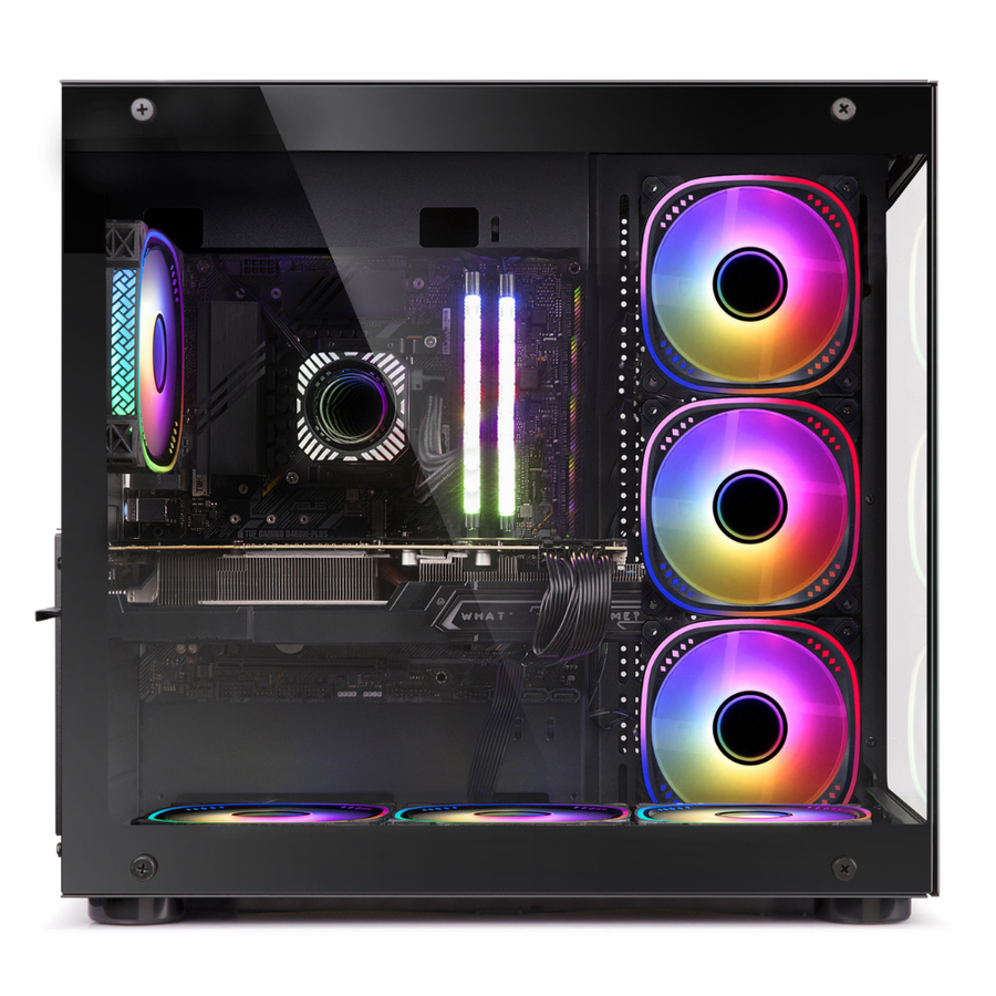 Gabinete Sentey (GS-8200) Lateral Acrilico Negro X7 Fan Argb