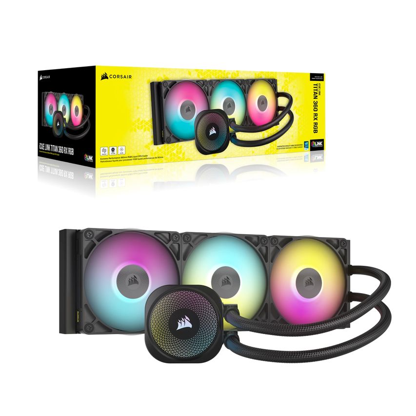 Water Cooler Corsair Icue Link Titan 360 Rx Rgb Aio, 360Mm