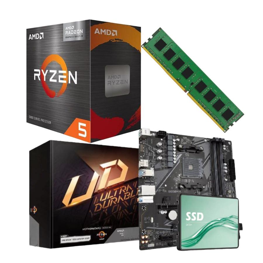Combo Ecovision Amd Ryzen 5 5600GT + 32 Gb + 500 Gb