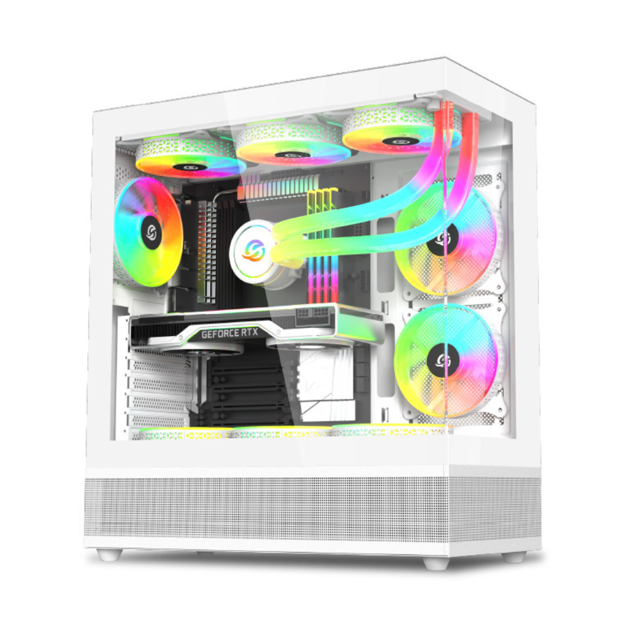 Gabinete Gamer Solarmax CM-W930 Blanco