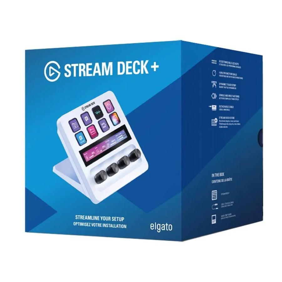 Elgato Stream Deck + Blanco 8 Botones Lcd 4 Diales Usb