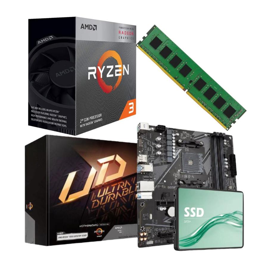 Combo Ecovision Amd Ryzen 3 3200G + 8Gb + 240Gb