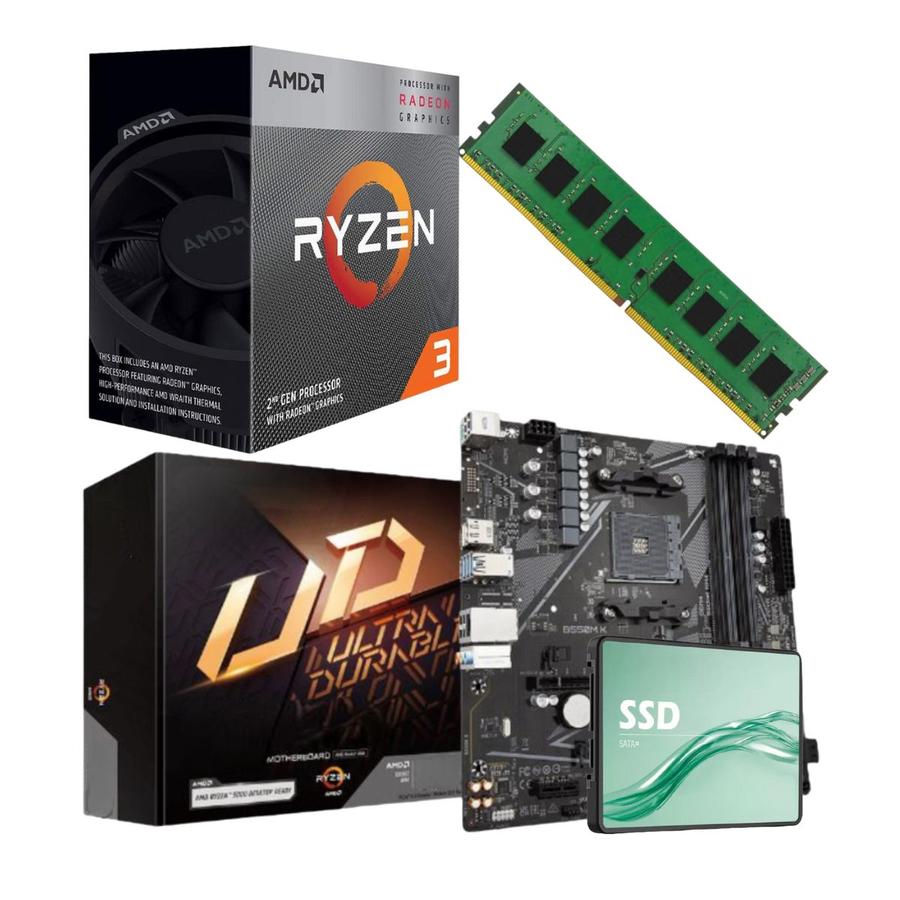 Combo Ecovision Amd Ryzen 3 3200G + Mother + 8Gb + 240Gb