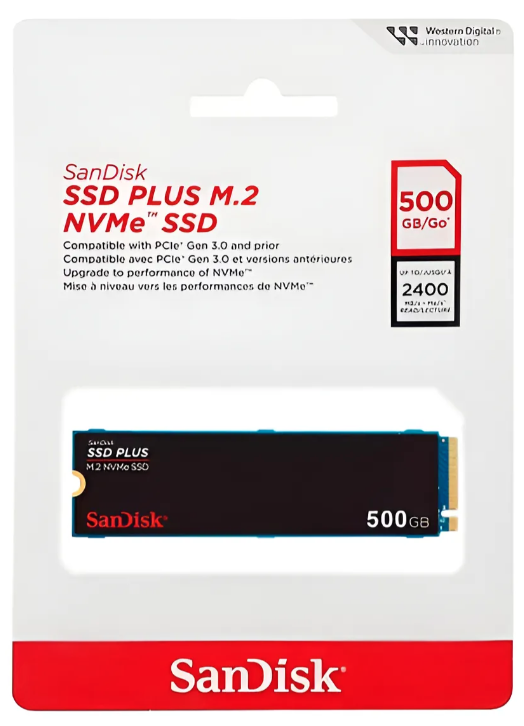 Disco Solido Sandisk Ssd Plus Nvme 500Gb