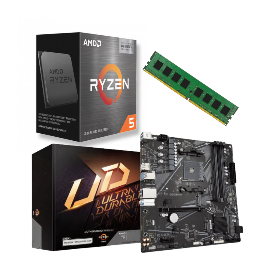 Combo Ecovision AMD Ryzen 5 5500X3D + Mother + 16Gb