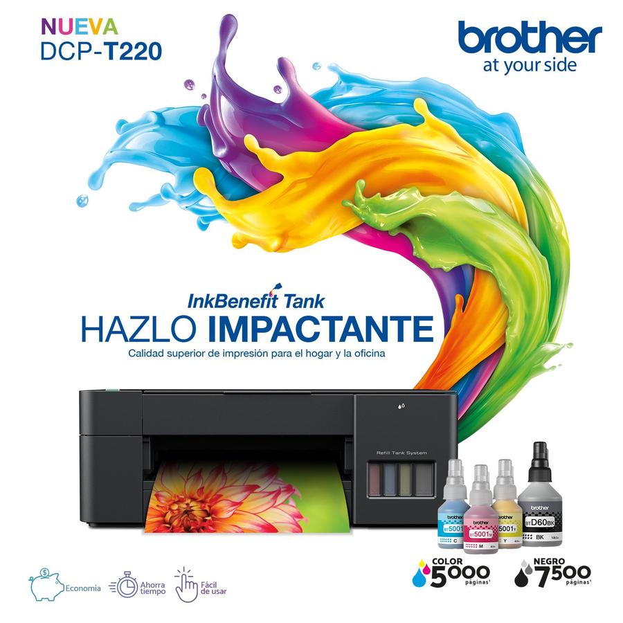 Impresora Multifunción Brother Inktank (DCPT220) USB