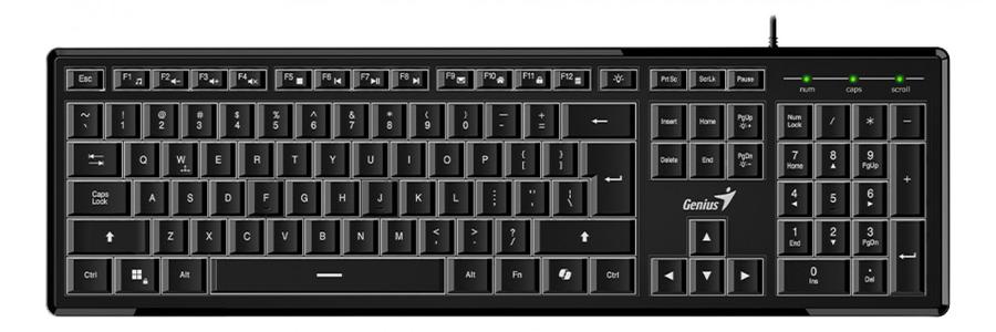 Teclado Genius USB Iluminad Slimstar 820