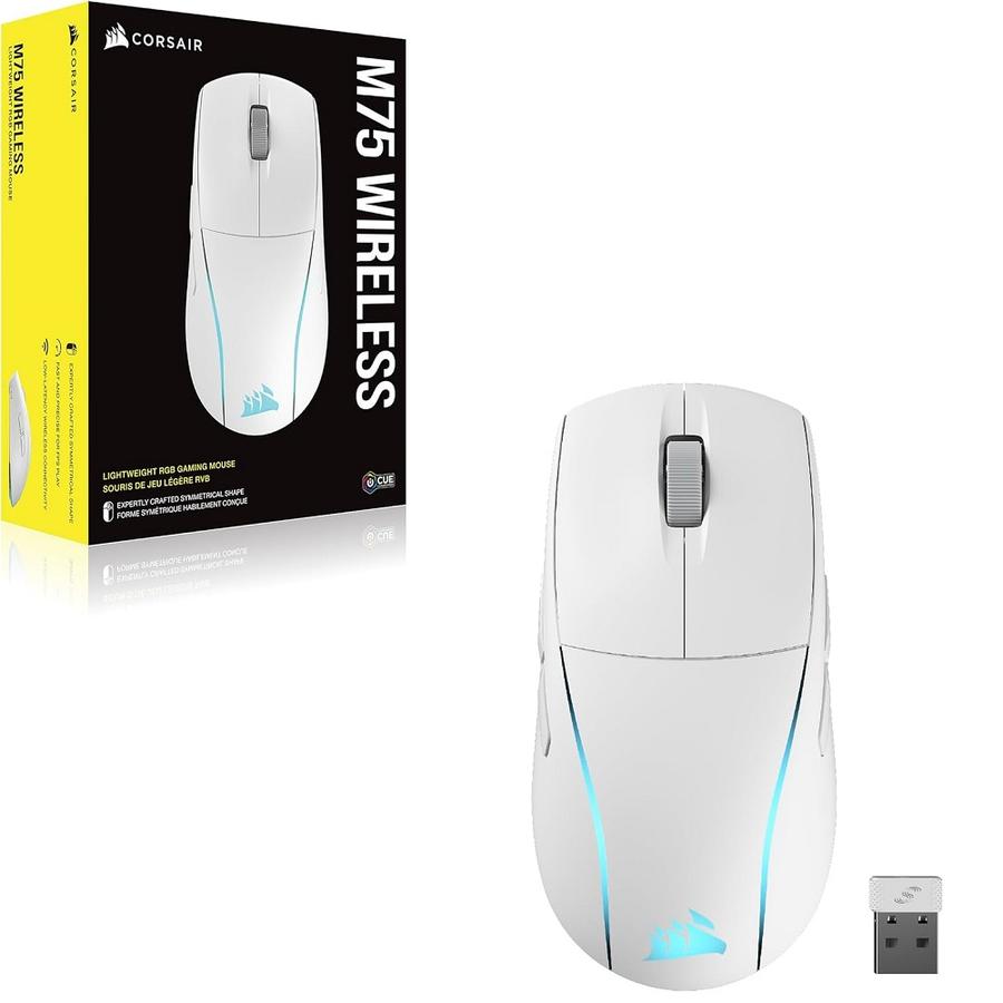 Mouse Gamer Corsair M75 Wireless RGB Blanco