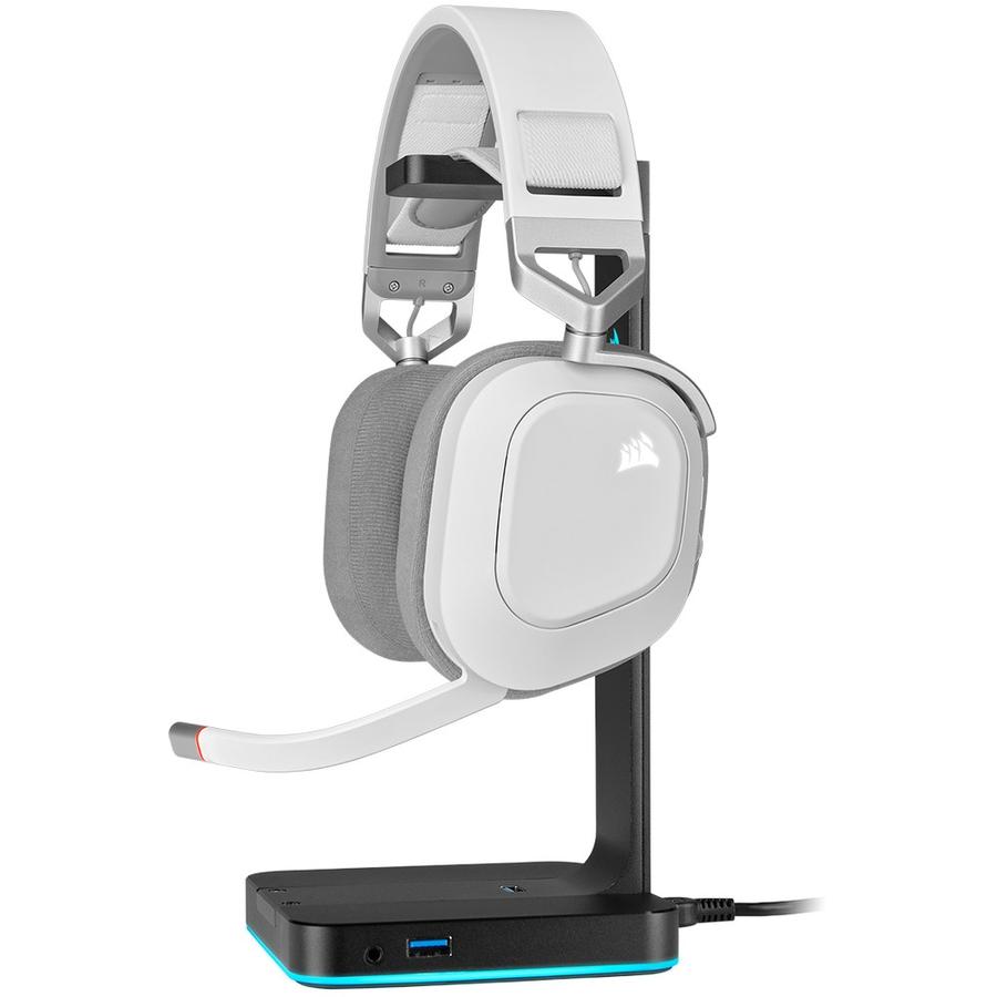 Auricular Corsair Gaming Hs80 Rgb Wireless Spatial Audio White