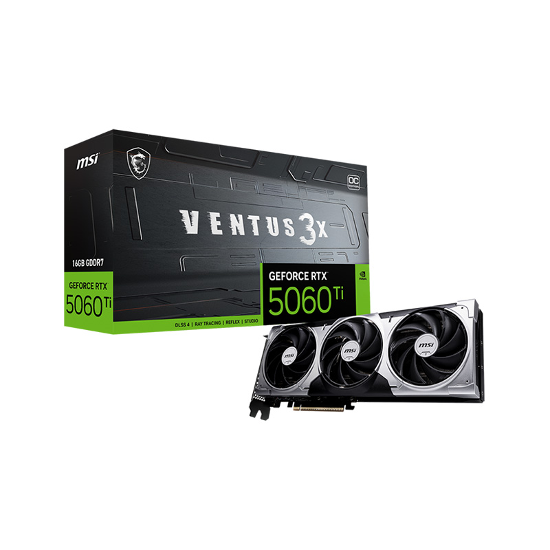 Placa De Video Msi Geforce Rtx 5060 Ti 16G Ventus 3X Oc Plus