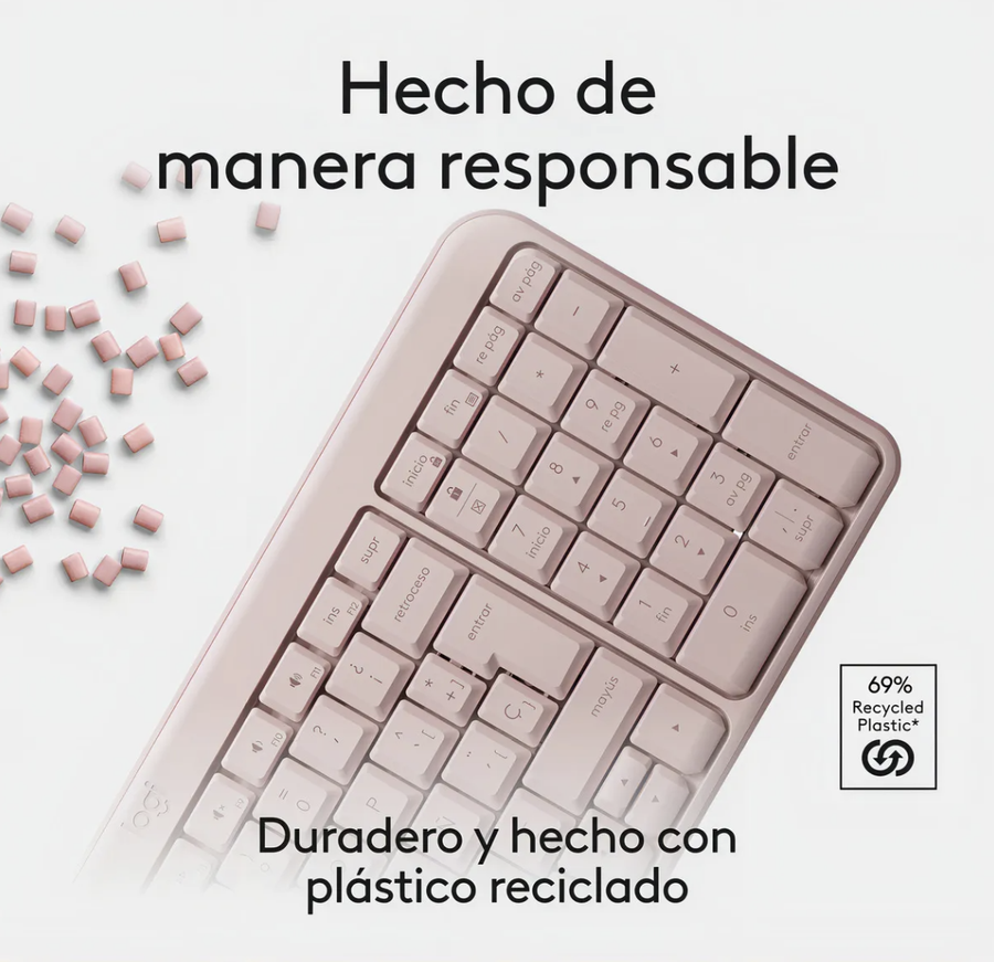 Teclado Logitech Bluetooth K250 Rosa
