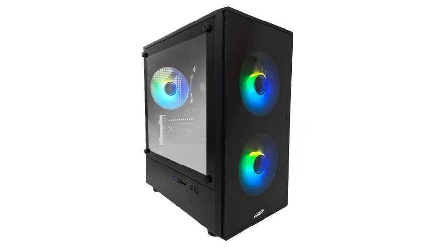 Gabinete Sentey T5 3 Fan Argb Vidrio Templado Negro