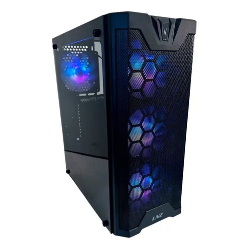 Gabinete LNZ Y11 4 Fan ARGB Vidrio Templado Negro