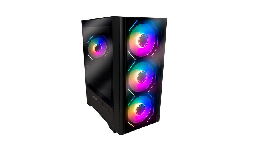 Gabinete Sentey T10 4 Fan Argb Vidrio Templado Negro