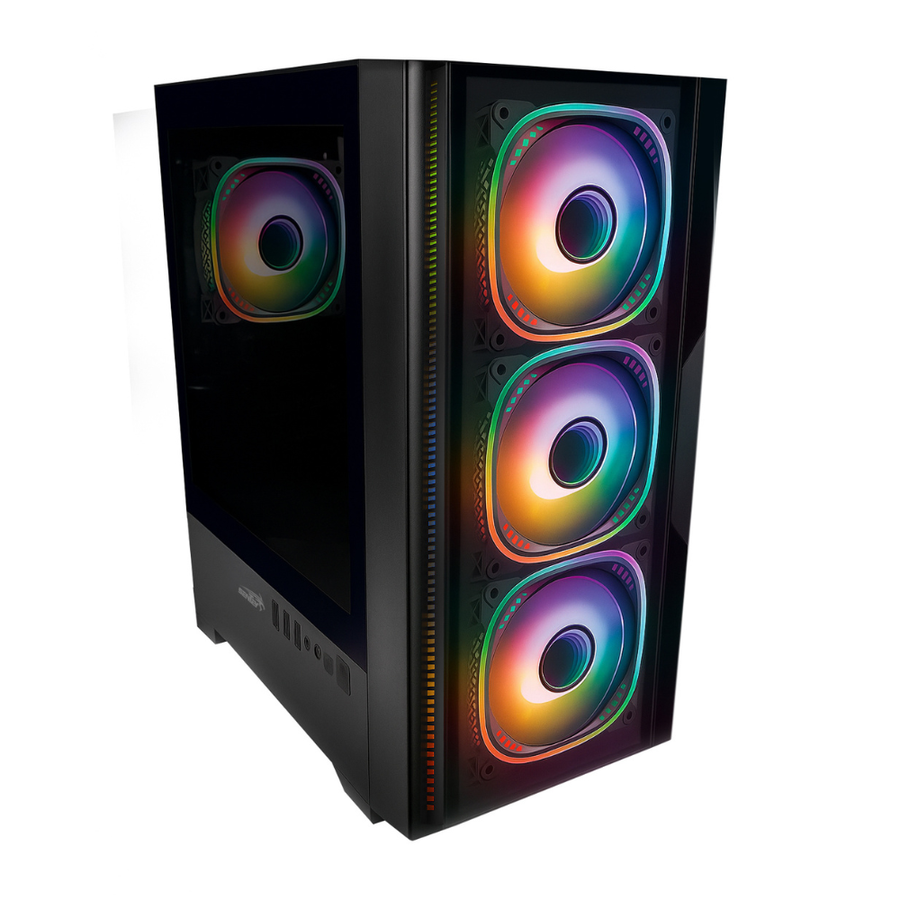 Gabinete Sentey T15 4 Argb Vidrio Templado Negro