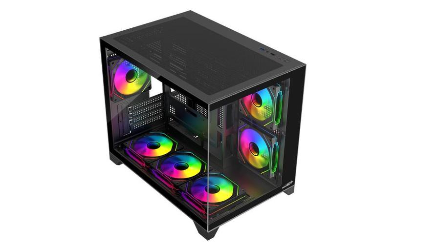 Gabinete Sentey A20 PRO 6 Fan Argb Vidrio Templado Negro