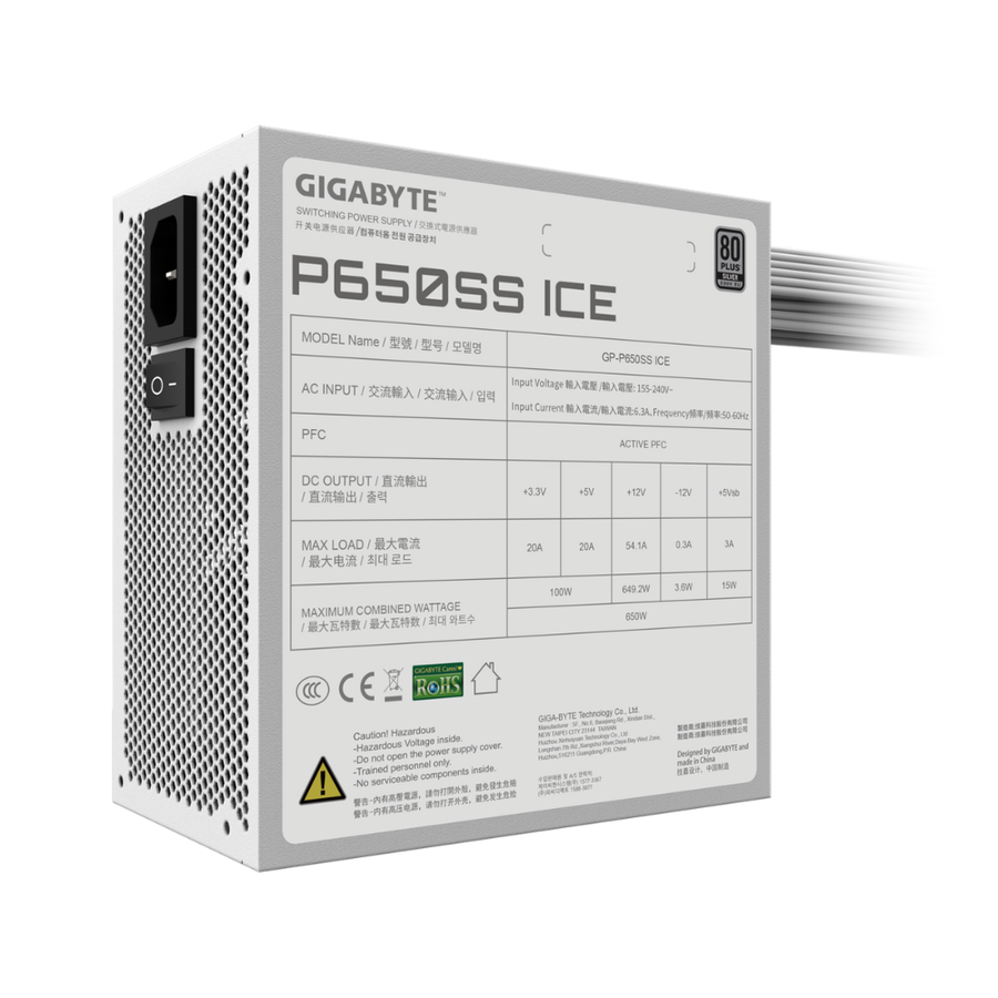Fuente Gigabyte 650W Ice 80+ Silver