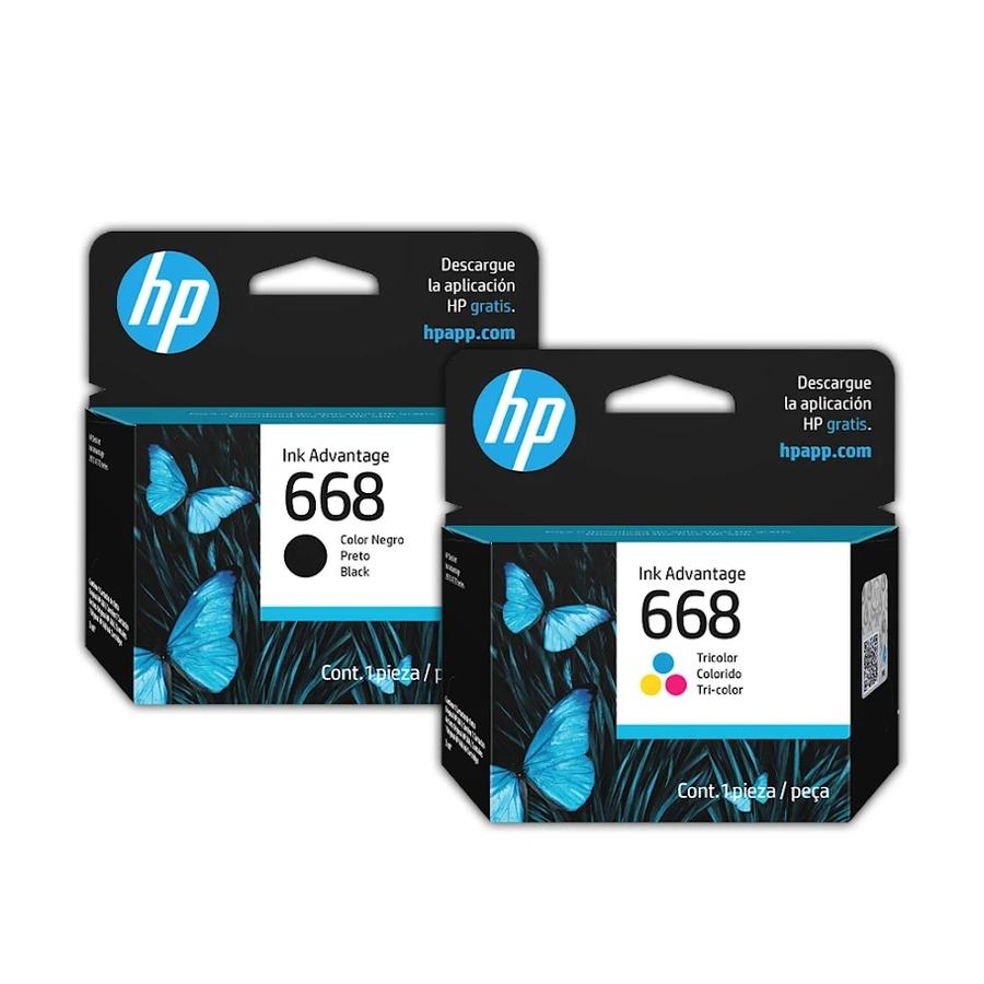 B5 Cartucho Hp 668 Negro Y Color (7FP37VL/7FP36VL)