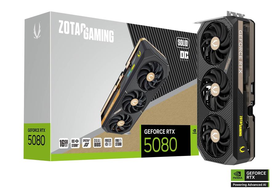Placa De Video Zotac Gaming Rtx 5080 Solid Oc 16gb Gddr7