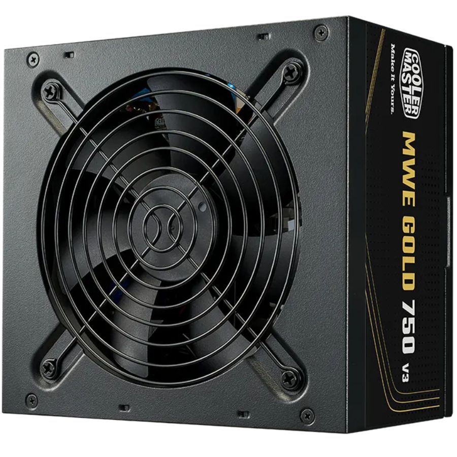 Fuente Cooler Master Mwe Gold 750w V3 80 Plus Gold Color Negro