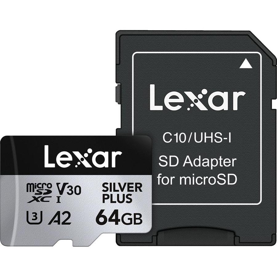 Tarjeta Micro SD Lexar Silver Plus 64GB UHS-I