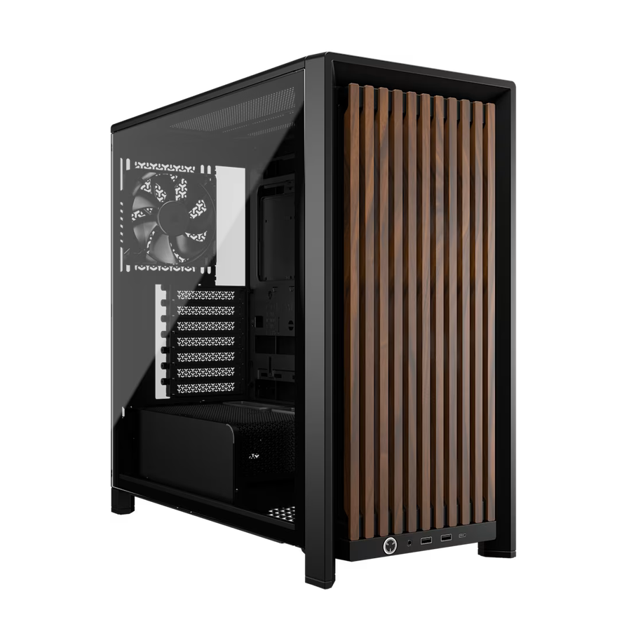 Gabinete Corsair Frame 4000D Rs Wood Rs Black/Nogal