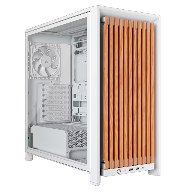 Gabinete Corsair Frame 4000D Rs Wood Rs White/Roble