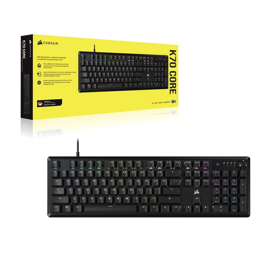 Teclado Mecánico Corsair K70 Core Rgb Black En