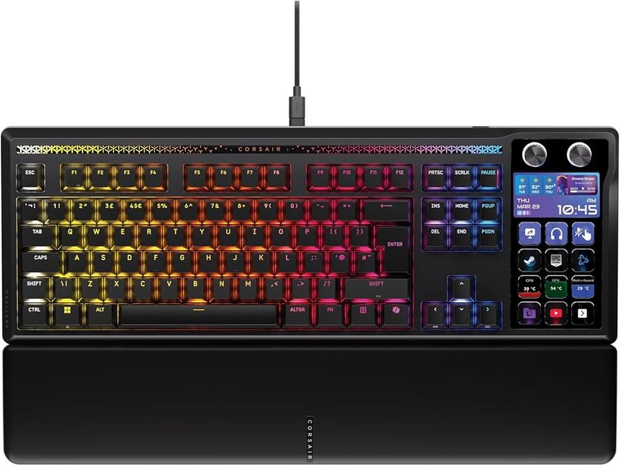 Teclado Mecánico Corsair Galleon 100 Sd Mlx Pulse Rgb Stream Deck 15 Teclas Lcd Black En