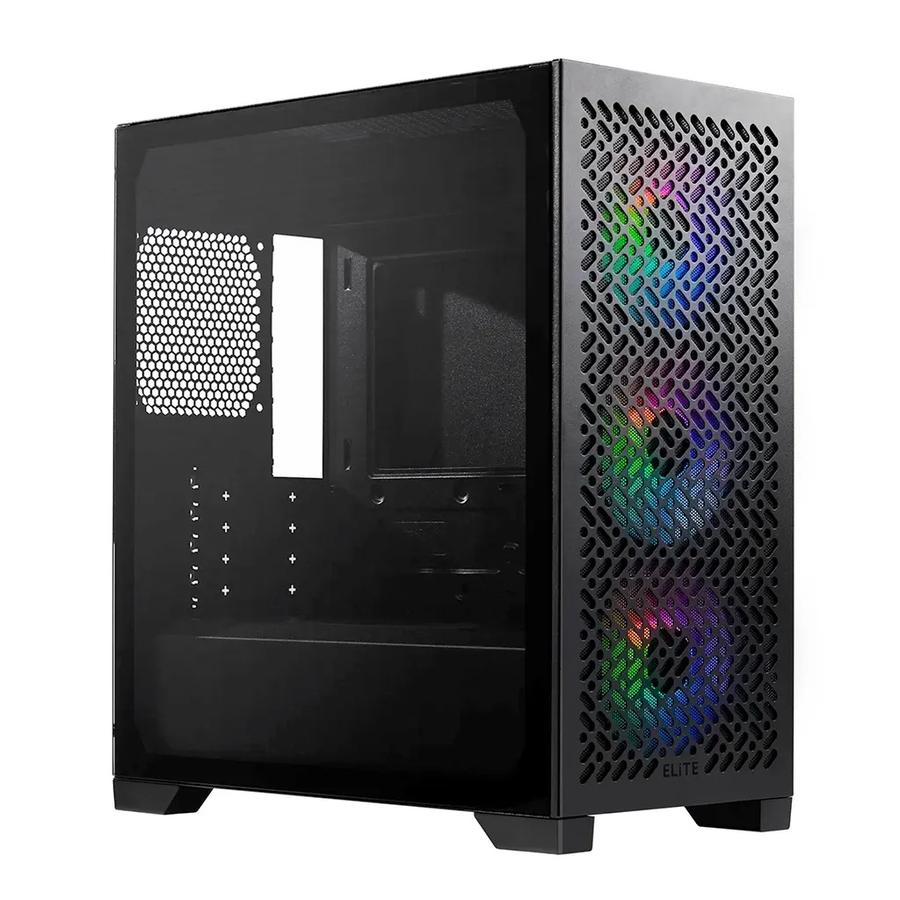 GABINETE COOLER MASTER ELITE 302 BLACK (3 Fans ARGB)